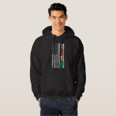 Schwarze Geschichte USA Flagge 1619 Cooler Afroame Hoodie (Vorne ganz)