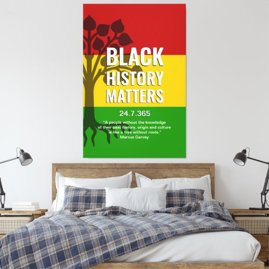 Schwarze Geschichte zählt MARCUS GARVEY Leinwanddruck (Insitu (Schlafzimmer))