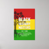 Schwarze Geschichte zählt MARCUS GARVEY Leinwanddruck (Vorderseite)