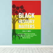 Schwarze Geschichte zählt MARCUS GARVEY Leinwanddruck (Insitu (Holzboden))