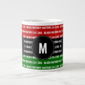 SCHWARZE GESCHICHTE ZÄHLT Monogramm Tasse (Vorderseite)