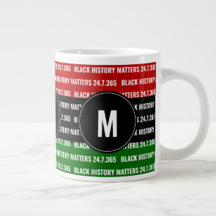 SCHWARZE GESCHICHTE ZÄHLT Monogramm Tasse