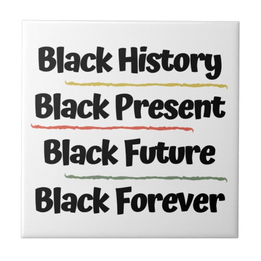 Schwarze Geschichts… Schwarz-für immer dekorative Fliese (Vorderseite)