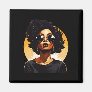 Schwarze Geschichts-T-Shirts für Frauen Drogenstol Magnet