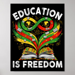 Schwarze Geschichtsausbildung ist Freiheit Bücher Poster