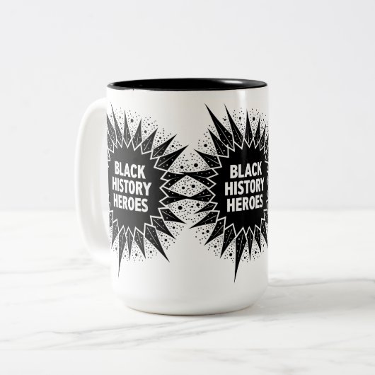 Schwarze Geschichtshelden feiern Schwarzgeschichte Zweifarbige Tasse (Vorderseite Links)