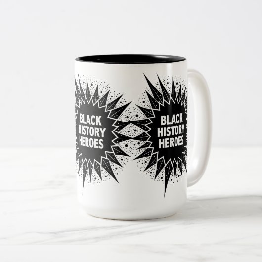 Schwarze Geschichtshelden feiern Schwarzgeschichte Zweifarbige Tasse (VorderseiteRechts)