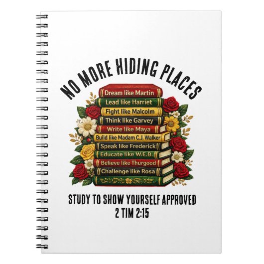 Schwarze Geschichtsikonen Helden Christliche Studi Notizblock (Vorderseite)