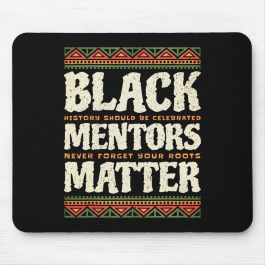 Schwarze Geschichtsmonat Mentoren Problem Afroamer Mousepad (Vorne)