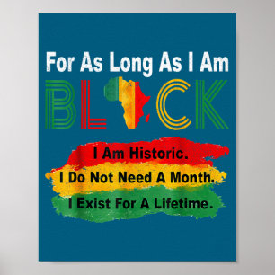 Schwarze Geschichtsmonat solange ich schwarzer Sto Poster