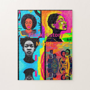 Schwarze Geschichtsmonate Puzzle