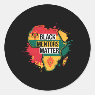Schwarze Geschichtsmonats-Mentoren Problem Afrika Runder Aufkleber