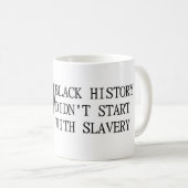 Schwarze GeschichtsTasse Kaffeetasse (VorderseiteRechts)