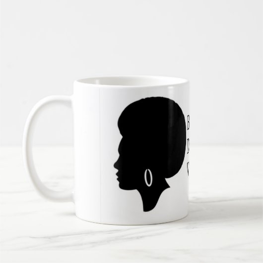 Schwarze GeschichtsTasse Kaffeetasse (Links)