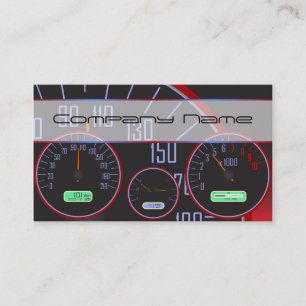Schwarze Geschwindigkeitsmesser-Visitenkarten Visitenkarte