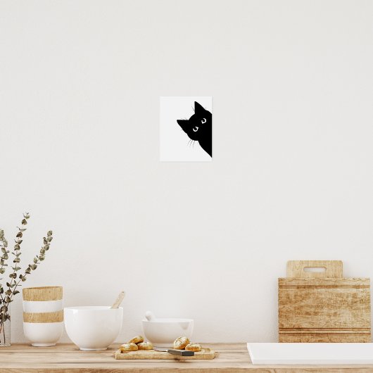 Schwarze Gesichtskatze Poster (Küche)