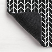 SCHWARZE GESTRICKTE Mauspad (Ecke)