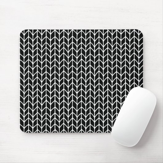 SCHWARZE GESTRICKTE Mauspad (Mit Mouse)