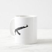 schwarze Gewehr ak 47 Ikone Kaffeetasse (Vorderseite Links)