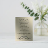 Schwarze Gift-Registrierungskarten Begleitkarte (Stehend Vorderseite)