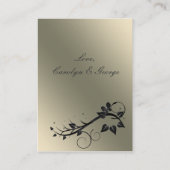 Schwarze Gift-Registrierungskarten Begleitkarte (Rückseite)