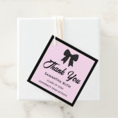 Schwarze Gingham-Schleifen-Abschlussfeier Geschenkanhänger (Beispiel)