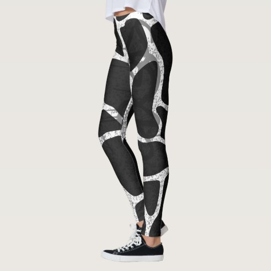 Schwarze Giraffe Leggings (Links)
