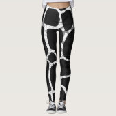 Schwarze Giraffe Leggings (Vorderseite)