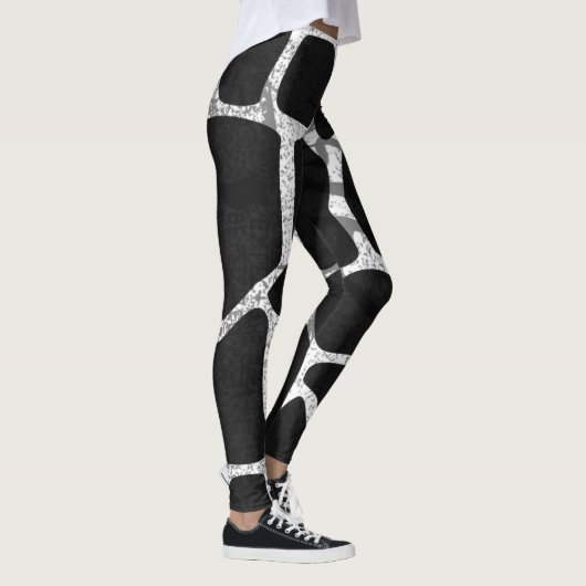 Schwarze Giraffe Leggings (Rechts)