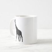 schwarze Giraffenikone Kaffeetasse (Vorderseite Links)