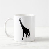 schwarze Giraffenikone Kaffeetasse (Links)