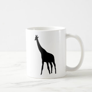 schwarze Giraffenikone Kaffeetasse