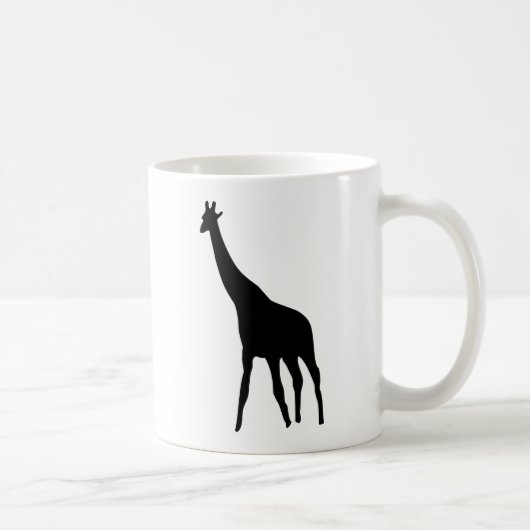 schwarze Giraffenikone Kaffeetasse (Rechts)