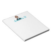 Schwarze Girl mit Brille Personalisiert Notizblock (angewinkelt)