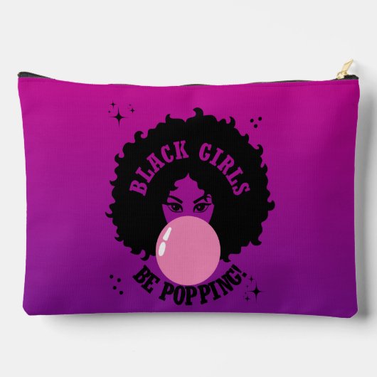 Schwarze Girls müssen Niedliche Kosmetiktüte poppe Zubehörtasche (Rückseite)