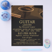 Schwarze Gitarre, Gitarrenunterricht Werbung Flyer (Einzeln)
