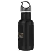 Schwarze Gitarre Trinkflasche (Rückseite)