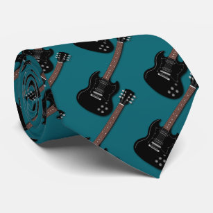 Krawatte mit E-Gitarren-Muster 