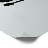 Schwarze Gitarrenmusik Poster (Ecke)