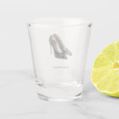 Schwarze Glamour High Heels Schnapsglas (Rückseite)