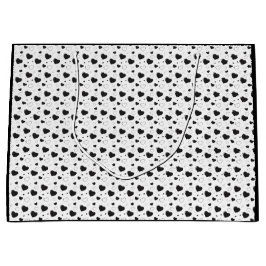 Schwarze glänzende Herzen niedlich romantische Mus Große Geschenktüte