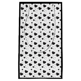 Schwarze glänzende Herzen niedlich romantische Mus Kleine Geschenktüte