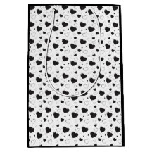 Schwarze glänzende Herzen niedlich romantische Mus