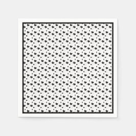 Schwarze glänzende Herzen niedlich romantische Mus Serviette