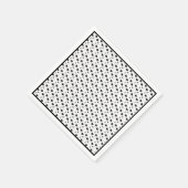 Schwarze glänzende Herzen niedlich romantische Mus Serviette (Ecke)