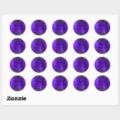 Schwarze Glitter-Violett-Folie 50. Geburtstag Runder Aufkleber (Blatt)