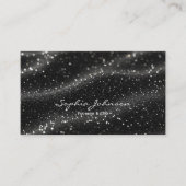 Schwarze Glitter Visitenkarte (Vorderseite)