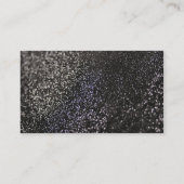 Schwarze Glitzer-Geschäfts-Karten Visitenkarte (Rückseite)