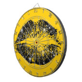 Schwarze Glitzer Lippen #2 Dartscheibe (Vorderseite rechts)