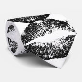 Schwarze Glitzer-Lippen #2 Krawatte (Gerollt)
